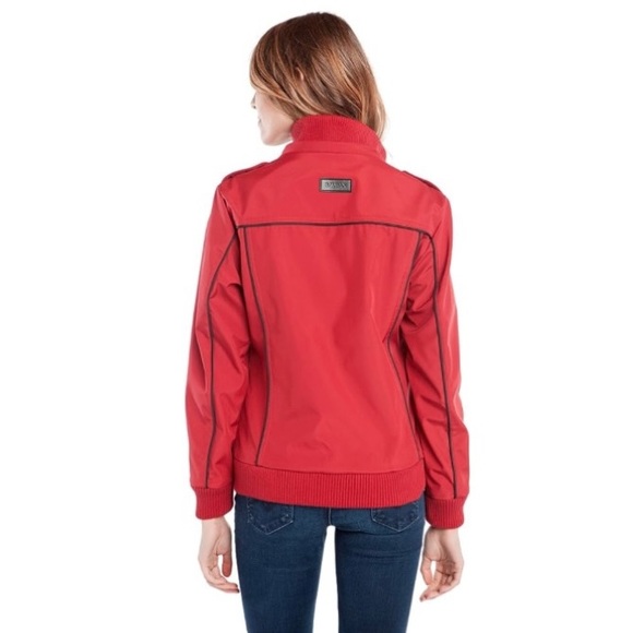 NEW W/ TAGS BauBax Women's Red Bomber Travel Jacket - Picture 4 of 11